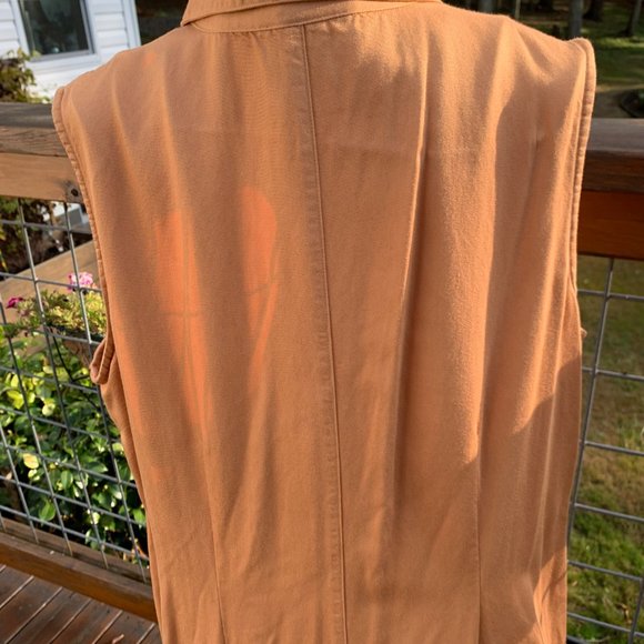 Bridgewater Taupe Sleeveless Button Front Maxi Dress - Picture 6 of 7